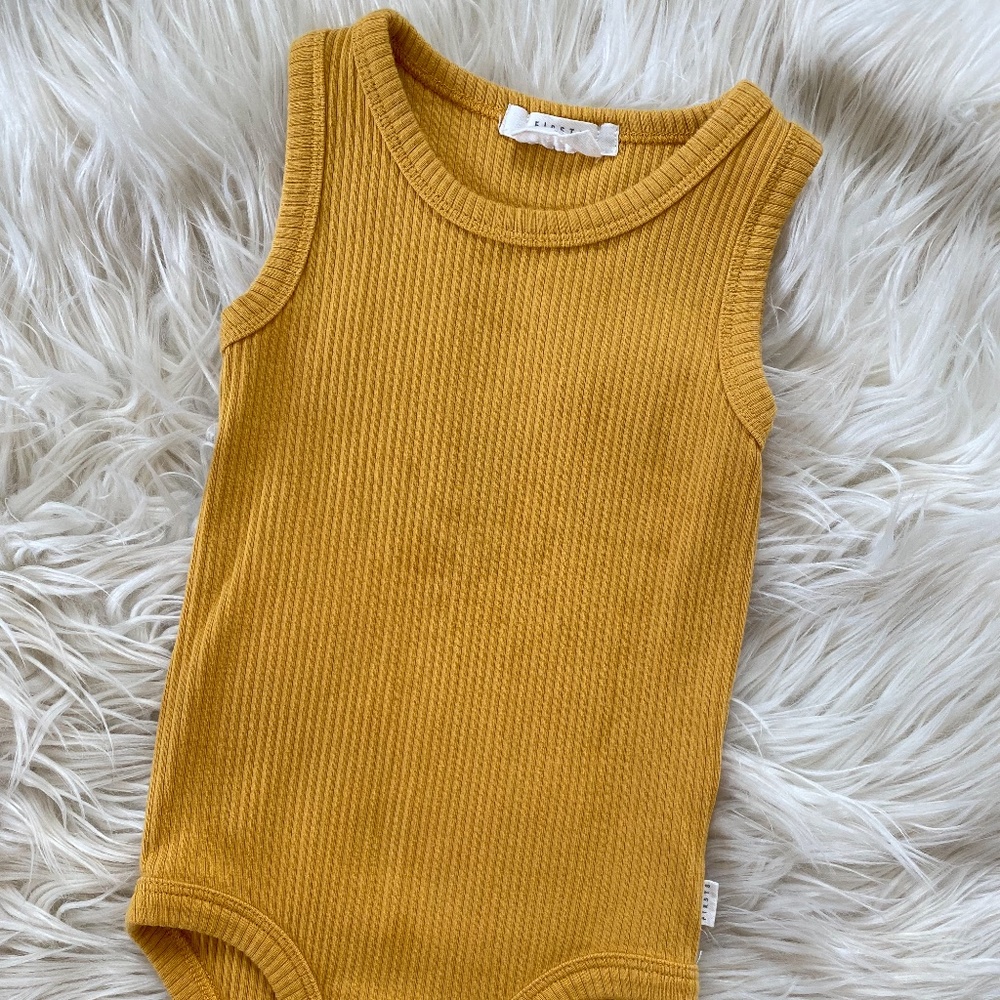 First by Petite Lem Ribbed Onesie